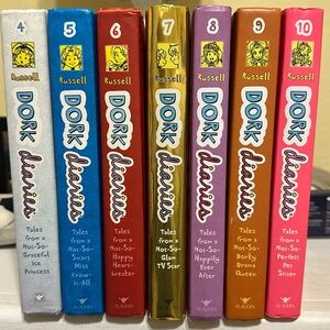 Like new Dork Diaries by Rachel Renee Russell Books 4-10